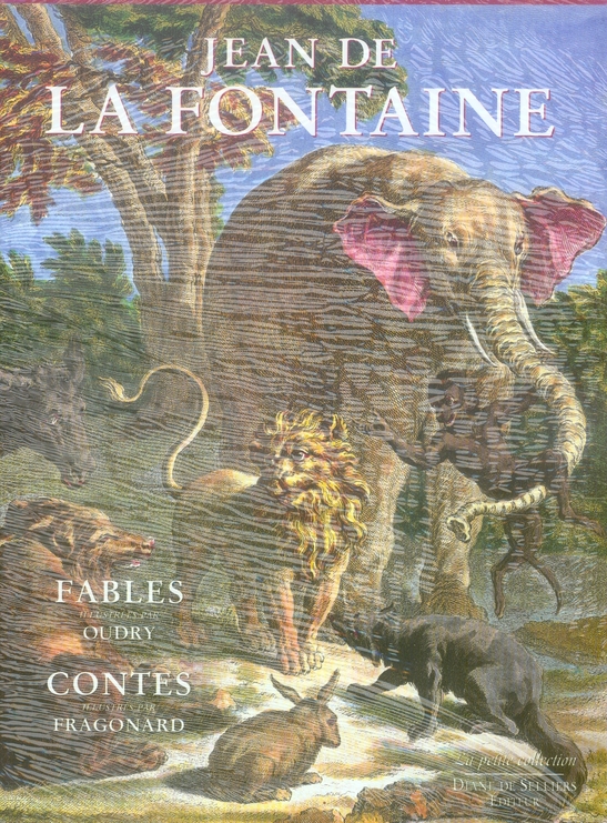 COFFRET JEAN DE LA FONTAINE - FABLES ILLUSTREES PAR OUDRY ET CONTES ILLUSTRES PAR FRAGONARD