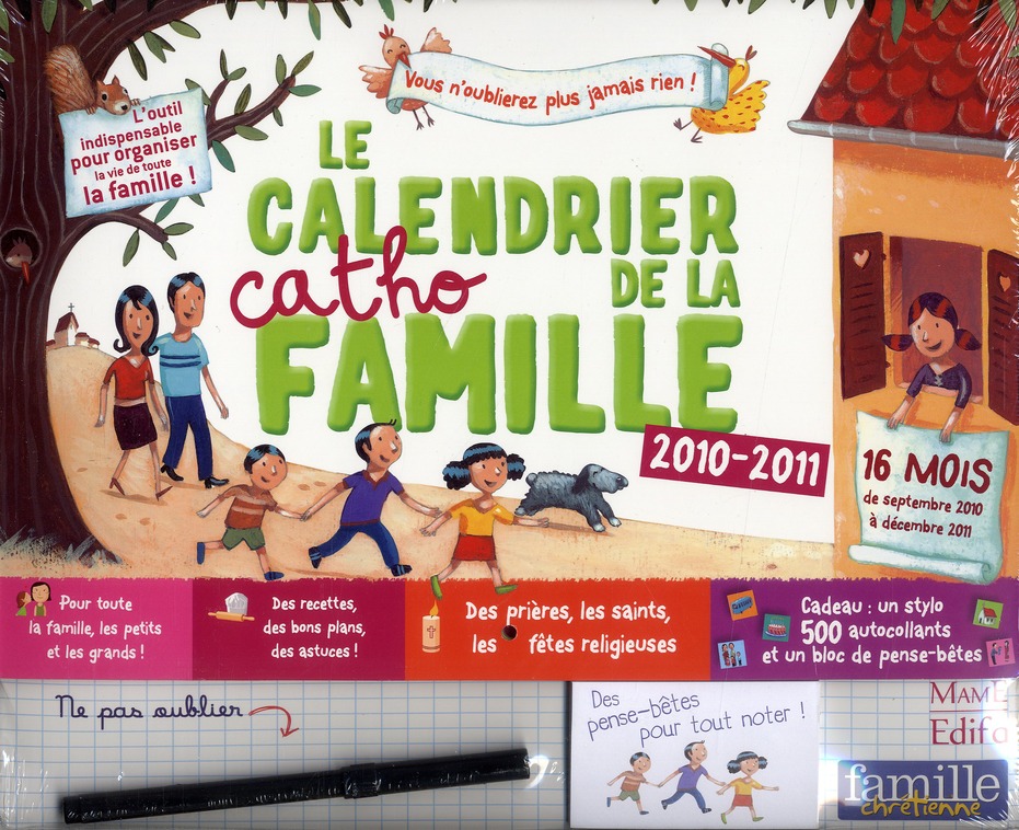 CALENDRIER CATHO DE TOUTE LA FAMILLE 2010/2011