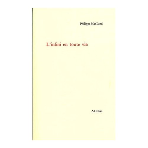 L'INFINI EN TOUTE VIE