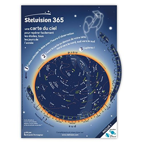 STELVISION 365 - UNE CARTE DU CIEL POUR REPERER FACILEMENT LES ETOILES, TOUS LES JOURS DE L'ANNEE