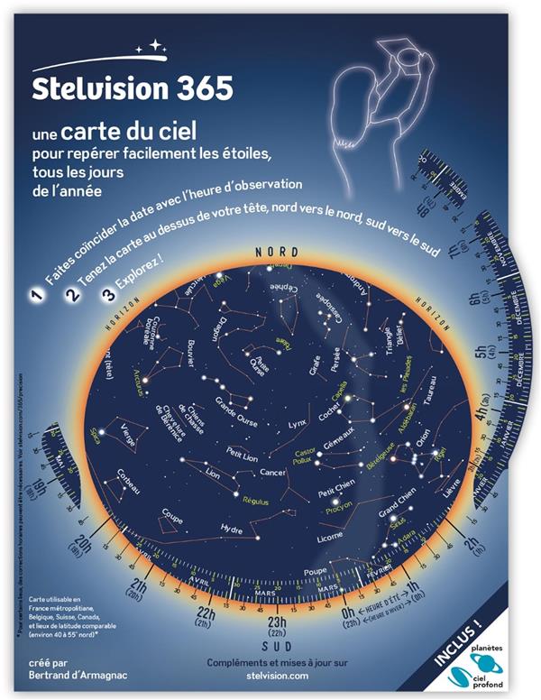 STELVISION 365 - UNE CARTE DU CIEL POUR REPERER FACILEMENT LES ETOILES, TOUS LES JOURS DE L'ANNEE