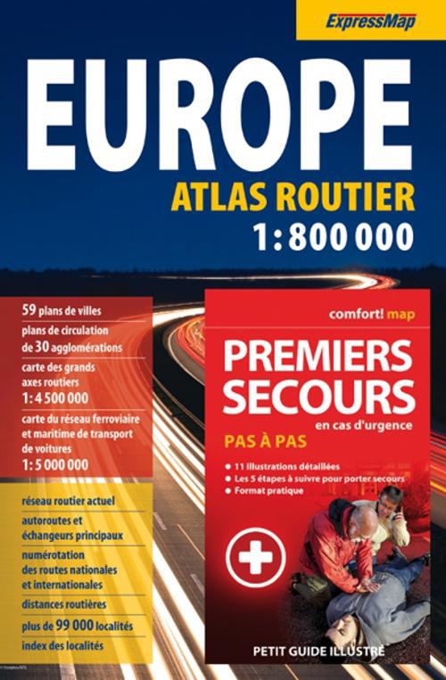 ATLAS ROUTIER EUROPE + PREMIERS SECOURS 1/800.000 PLAST