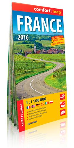 FRANCE 2016  1/1M1 (COMFORT !MAP, LAMINEE)