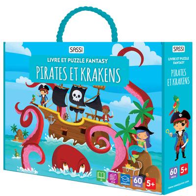 LIVRE ET PUZZLE FANTASY - PIRATES ET KRAKENS