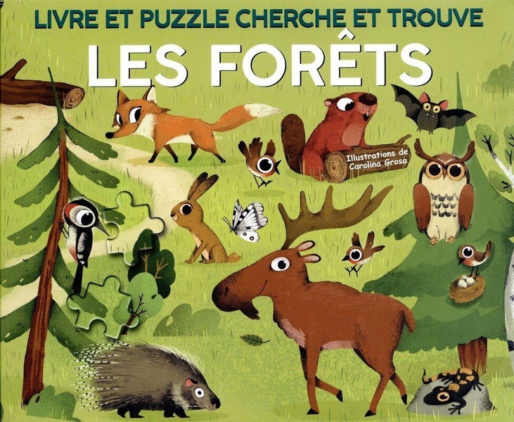 LES FORETS - LIVRE ET PUZZLE CHERCHE ET TROUVE