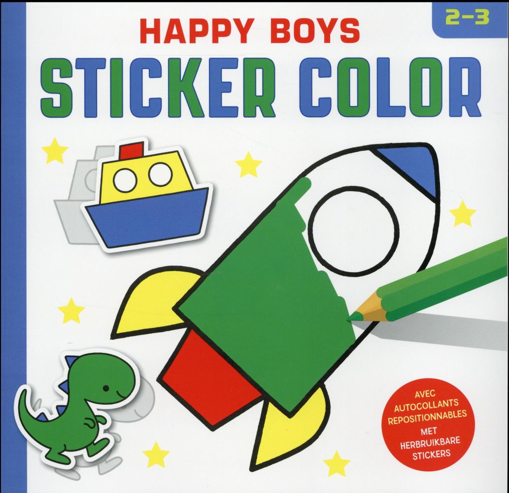 HAPPY BOYS STICKER COLOR (2-3 ANS)