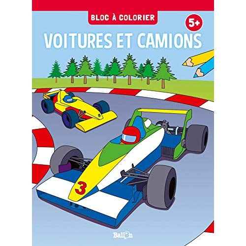 BLOC A COLORIER : VOITURES ET CAMIONS