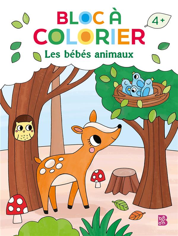 BLOC A COLORIER NOUVEAU STYLE: LES BEBES ANIMAUX