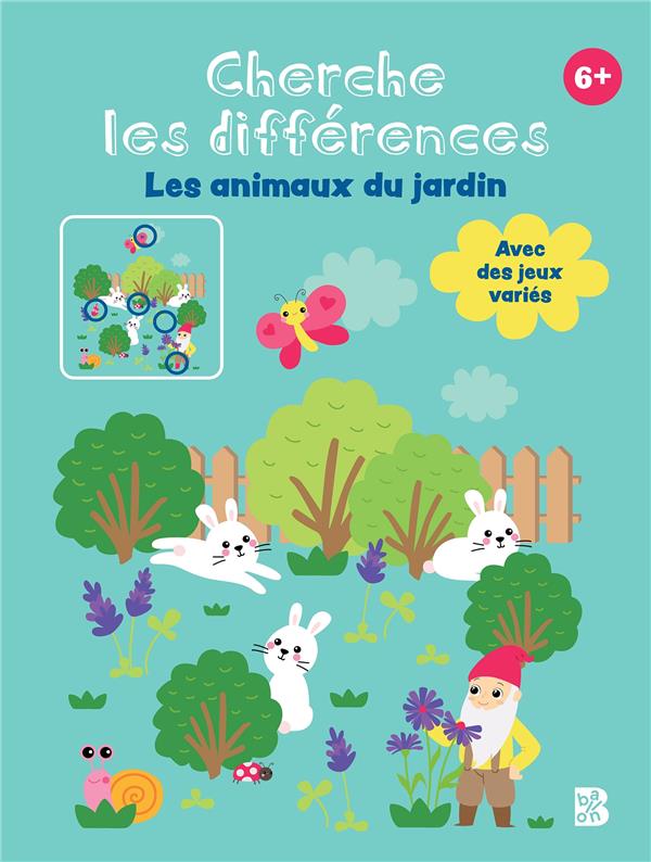 BLOC CHERCHE LES DIFFERENCES LES ANIMAUX DU JARDIN