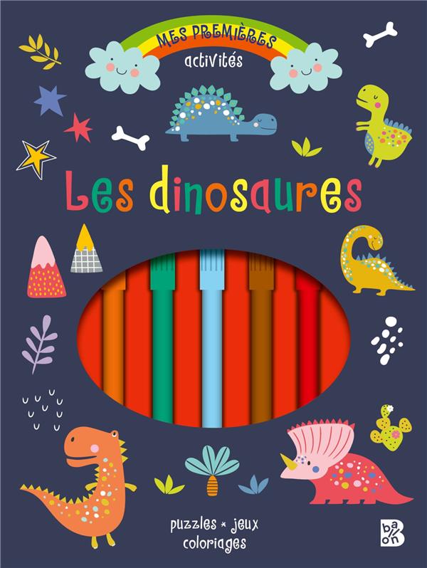 BLOC D'ACTIVITES AVEC FEUTRES: LES DINOSAURES