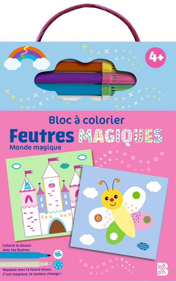 BLOC A COLORIER AVEC FEUTRES MAGIQUES - LE MONDE MAGIQUE