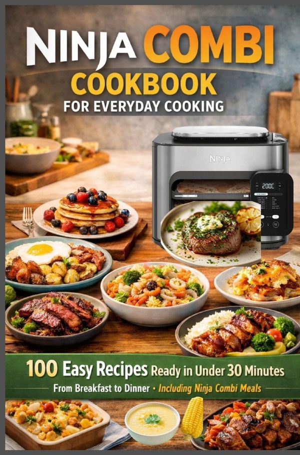 NINJA COMBI COOKBOOK FOR EVERYDAY COOKING 100 EASY RECIPES READY IN UNDER 30 MINUTES - FROM - BREAKF