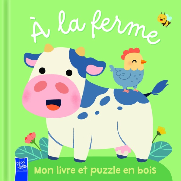 A LA FERME - MON LIVRE ET PUZZLE EN BOIS