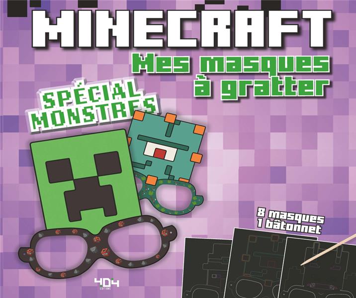 MINECRAFT - POCHETTES DE MASQUES A GRATTER SPECIAL MONSTRES !