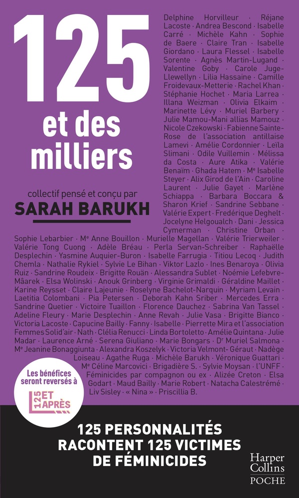 125 ET DES MILLIERS - 125 PERSONNALITES RACONTENT 125 VICTIMES DE FEMINICIDES