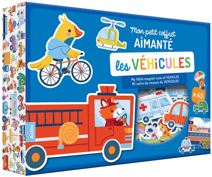 MON PETIT COFFRET AIMANTE - LES VEHICULES