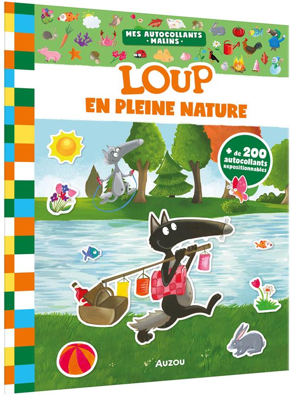 MES AUTOCOLLANTS MALINS - LOUP - EN PLEINE NATURE