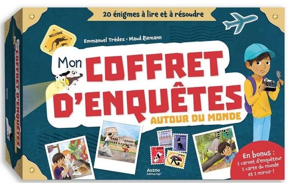 MES PREMIERES ENQUETES - MON COFFRET D'ENQUETES AUTOUR DU MONDE - 20 ENIGMES A LIRE ET A RESOUDRE