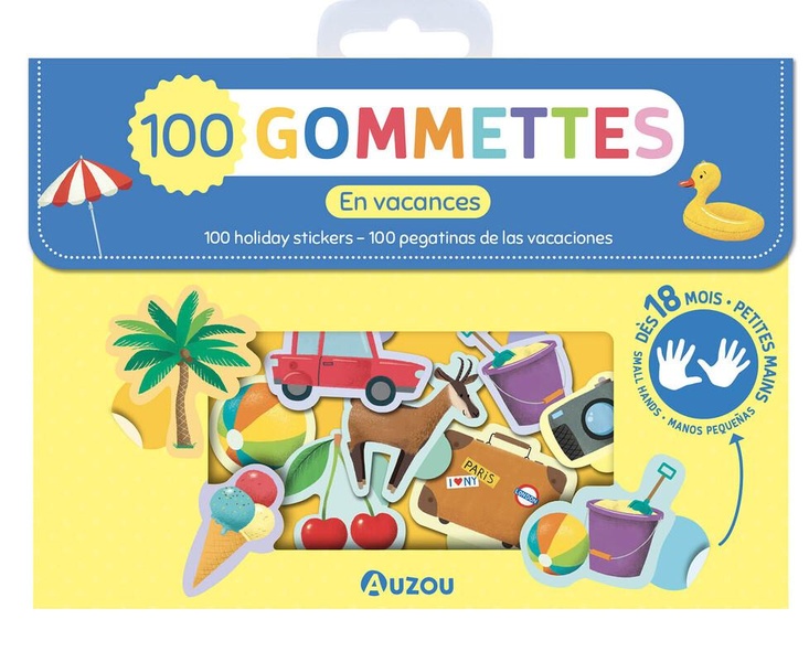 MA POCHETTE DE 100 GOMMETTES - EN VACANCES - DES 18 MOIS