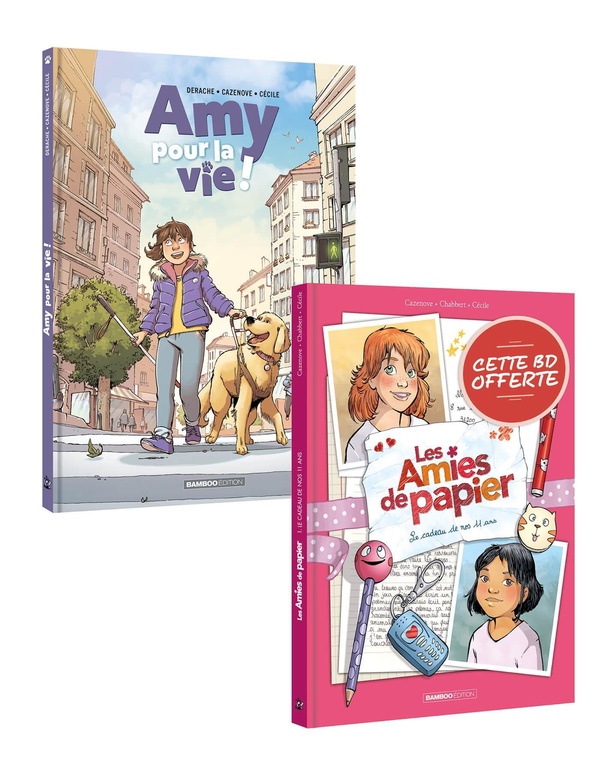 AMY POUR LA VIE T01 + AMIES DE PAPIER T01 OFFERT - PACK PROMO 2025