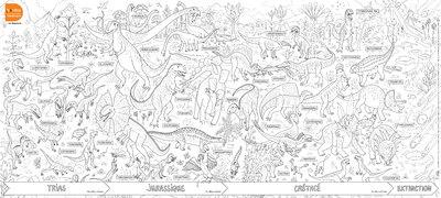 Les posters a colorier - les dinosaures