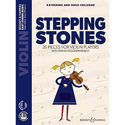 EASY STRING MUSIC - STEPPING STONES - 26 PIECES FOR VIOLIN PLAYERS. VIOLIN AND PIANO.