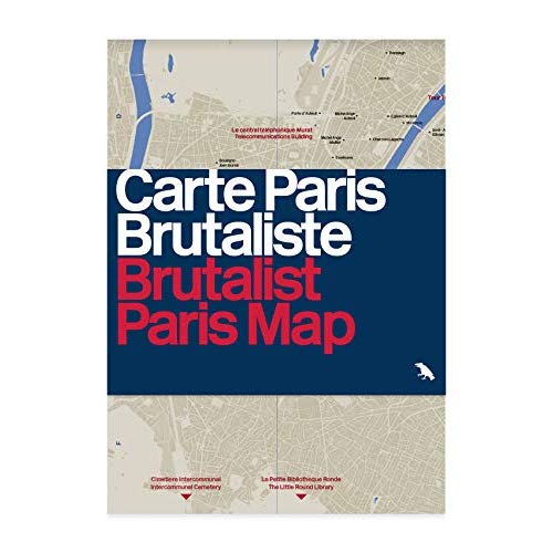 CARTE PARIS BRUTALIST /BRUTALIST PARIS MAP