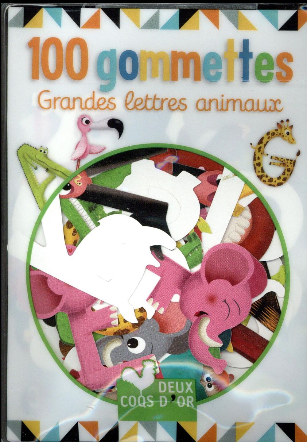 100 gommettes - grandes lettres animaux