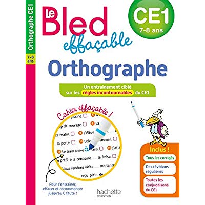 Le bled effacable orthographe ce1