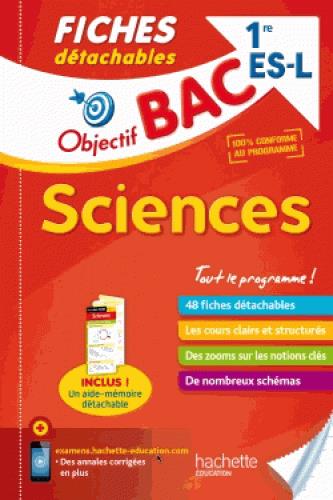 Objectif bac fiches detachables sciences 1ere es/l