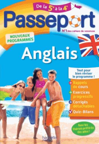 Passeport - anglais de la 5e a la 4e - cahier de vacances 2021