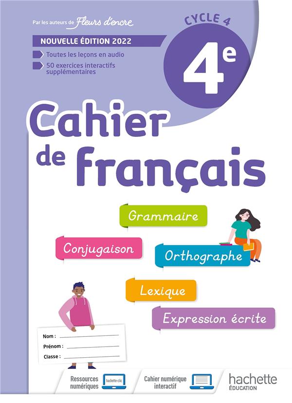 Cahier de Français cycle 3/6e - cahier d'activités - Ed. 2022 | Hachette  Éducation - Enseignants