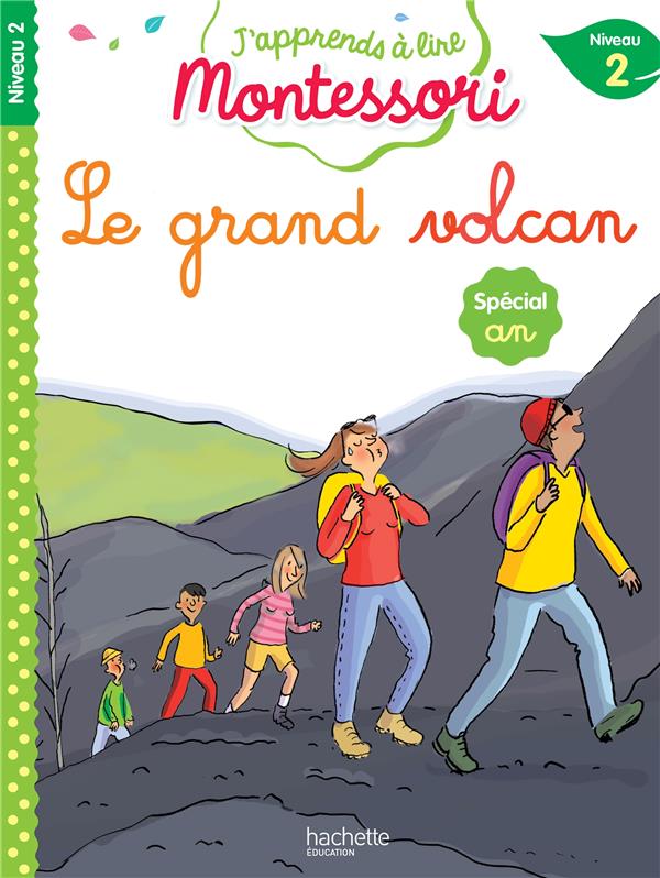 Le grand volcan, niveau 2 - j'apprends a lire montessori