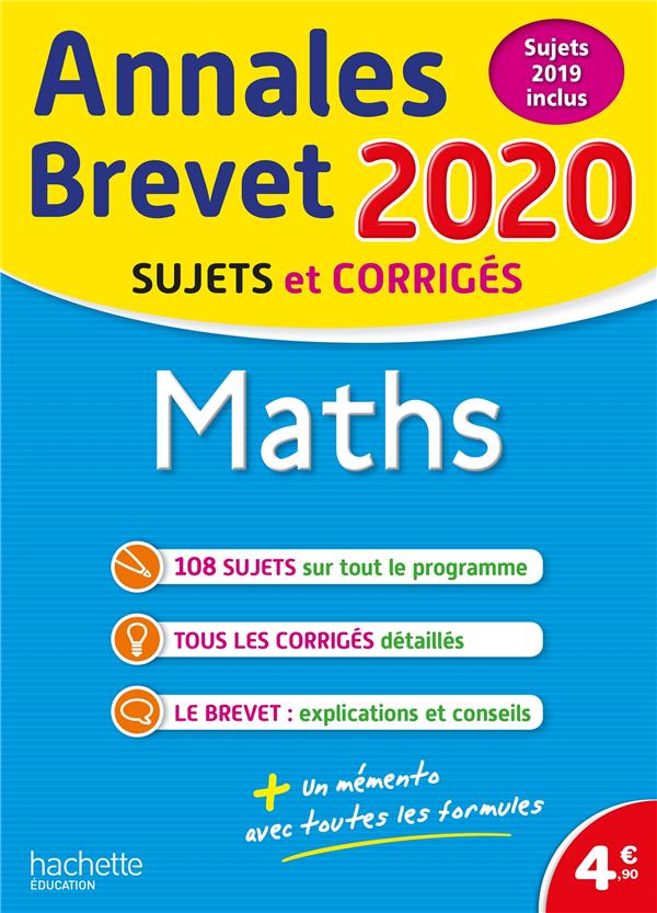 Annales brevet 2020 maths