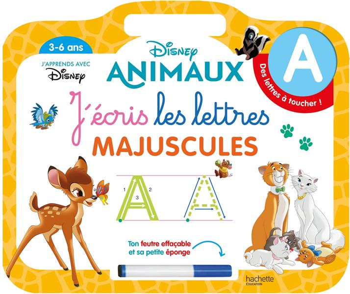 Disney animaux ardoise j'ecris les lettres majuscules (3-6 ans)