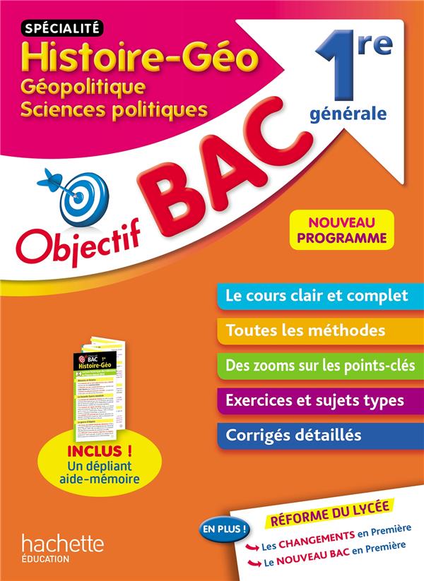 Objectif bac specialite histoire-geo, geopolitique et sciences politiques 1re