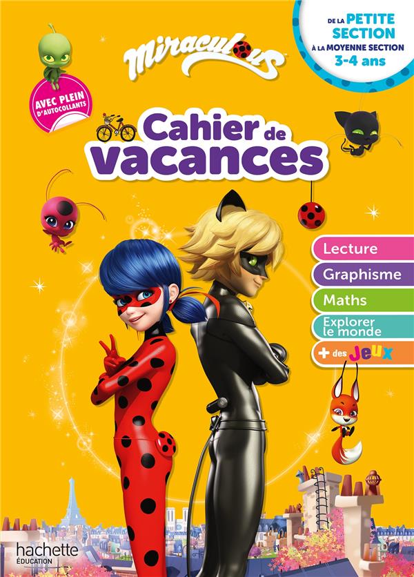 Miraculous - cahier de vacances 2020, de la petite section a la moyenne section