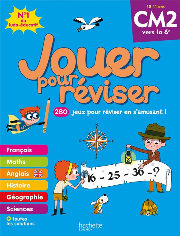 Jouer pour reviser - du cm2 a la 6e 10-11 ans - cahier de vacances 2020