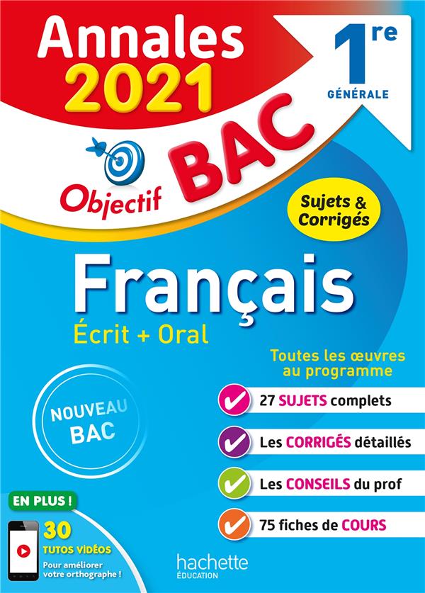 Annales bac 2021 francais 1eres