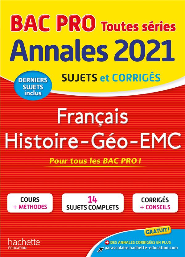 Annales bac 2021 hist-geo francais bac pro
