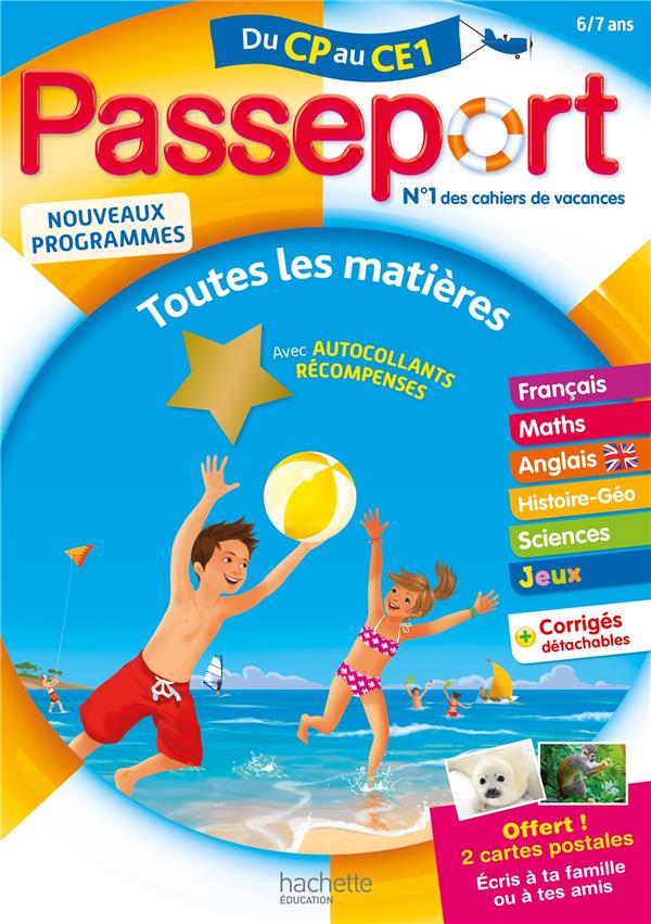 Passeport - du cp au ce1 (6-7 ans) - cahier de vacances 2021