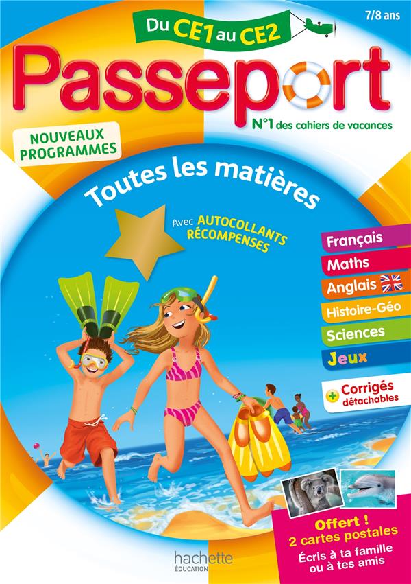 Passeport - du ce1 au ce2 (7-8 ans) - cahier de vacances 2022
