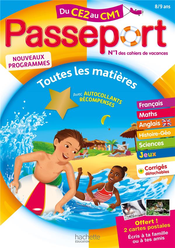 Passeport - du ce2 au cm1 (8-9 ans) - cahier de vacances 2021
