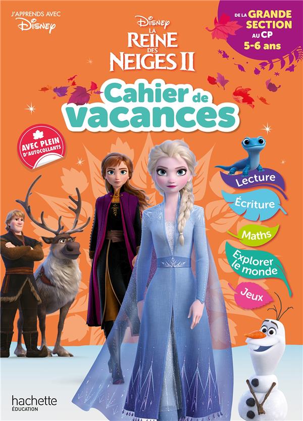 Disney - reine des neiges - de la grande section au cp - cahier de vacances 2021