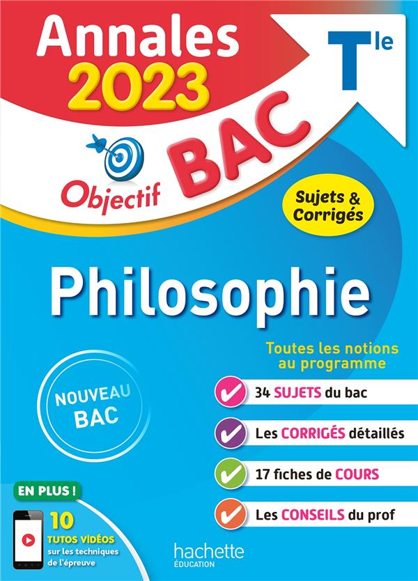 Annales objectif bac 2023 - philosophie