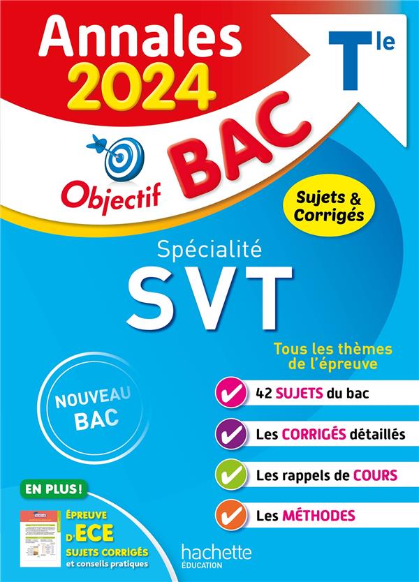 Annales objectif bac 2024 - specialite svt