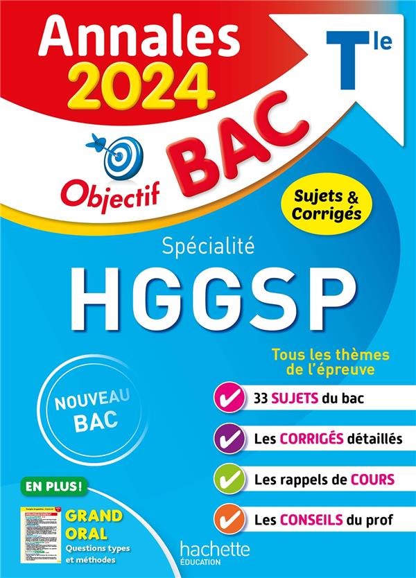 Annales objectif bac 2024 - specialite hggsp