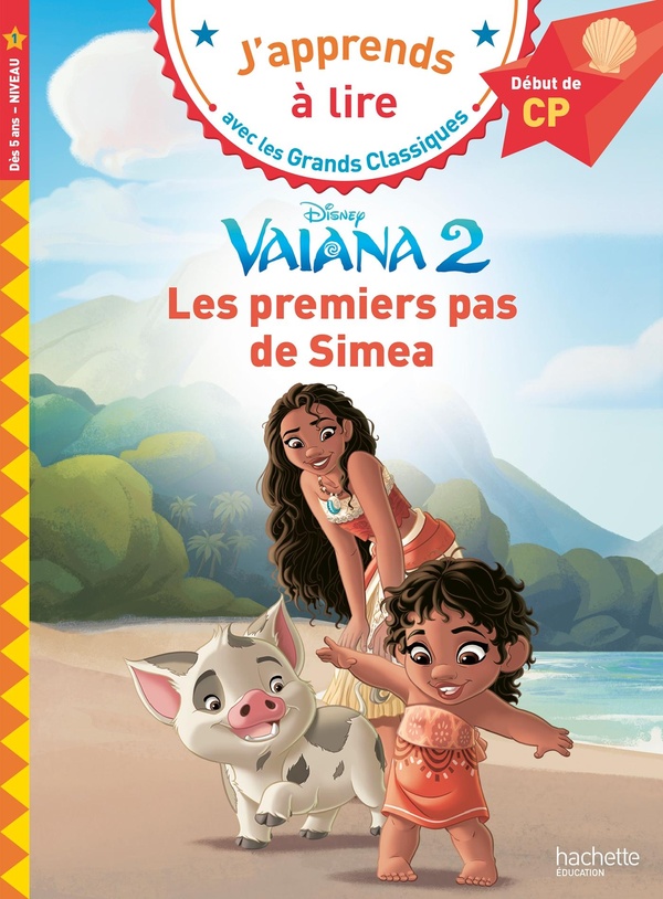 Disney - vaiana - les premiers pas de simea, cp niveau 1
