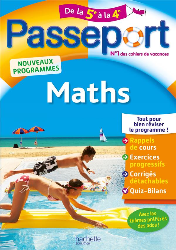 Passeport - maths de la 5e a la 4e - cahier de vacances 2021