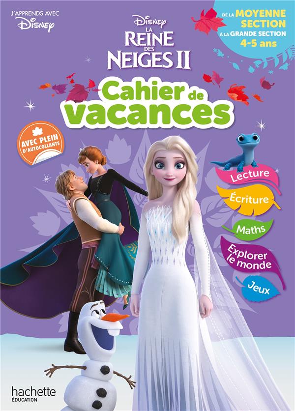 Disney - reine des neiges - cahier de vacances 2020, de la moyenne section a la grande section